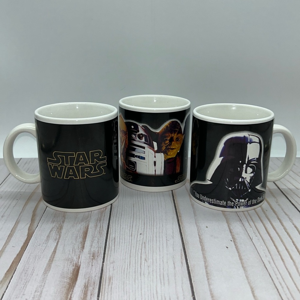 Star Wars Vintage 1997 Set of 3 Coffee Mugs